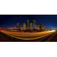 thumbnail image 2 of Houston Skyline after Sunset Wall Mural Decal Sticker, Wallmonkeys Peel & Stick Vinyl Graphic (48 in W x 23 in H), 2 of 4