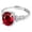 a, variant on Adjustable Oval Zircon Ring Stunning Red Gemstone Shiny Accent Stones Sleek Polished Stylish Accessory For Daily Wear & Gifting