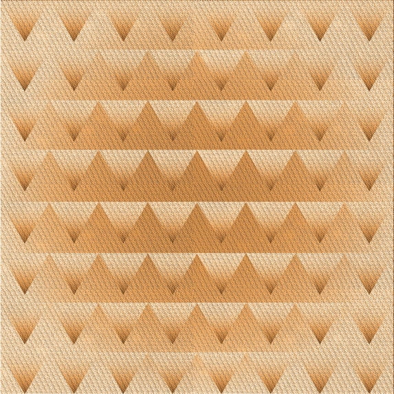 Ahgly Company Machine Washable Indoor Square Transitional Orange Area Rugs, 5' Square