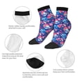 thumbnail image 3 of Uemuo Blue Skull Flower Printed Crew Socks, Moisture-Wicking Socks, Athletic Socks for Men Breathable Cushion Socks Casual Sport Socks for Running Traveling, 3 of 6