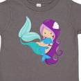 thumbnail image 4 of Inktastic Cute Mermaid, Little Mermaid, Purple Hair, Dolphin Girls Toddler T-Shirt, 4 of 5