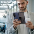thumbnail image 7 of For Samsung Galaxy Z Fold 3 Phone Case,With 360° Rotatable Contractile Kickstand,Compatible With Mag-Safe,Anti-Scratch PU Leather Back,Shockproof Anti-fall Non-Slip Phone Case,Blue, 7 of 7