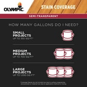 Olympic Wood Protector Cedar Semi-Transparent Exterior Wood Stain and Sealer, 1 Gallon