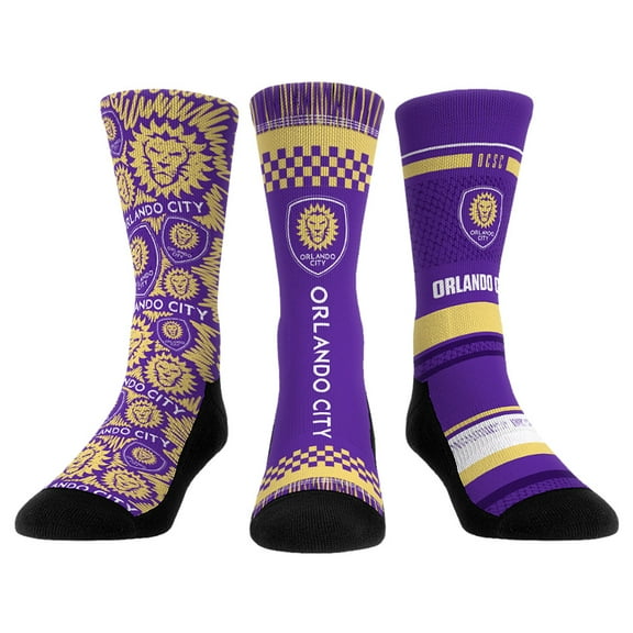 Youth Rock Em Socks Orlando City SC Three-Pack Crew Socks Set