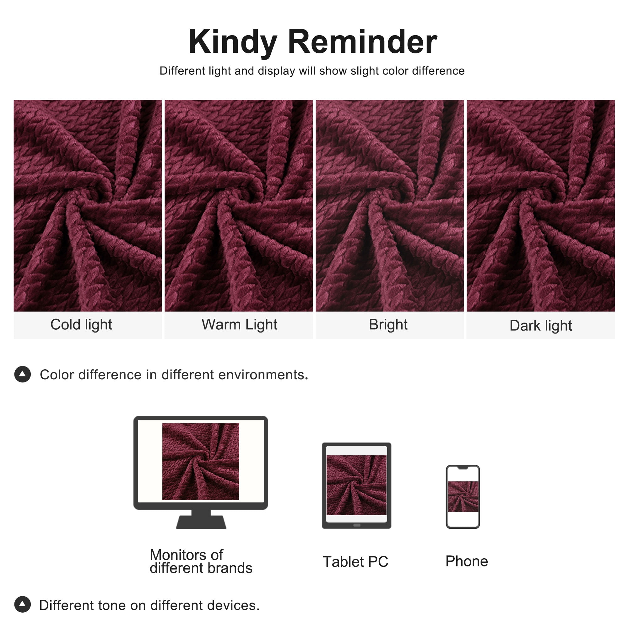 Unique Bargains Soft Flannel Fleece Sofa Throw Blanket, 59" x 78", Dark Maroon