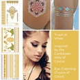 thumbnail image 4 of 8 Sheets Metallic Temporary Tattoos, for Beach, Festivals, & Parties, Tattoo For Adults or Kids, 4 of 5