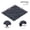 Grey + Polypropylene#74, variant on Stone Style 12 Patio Deck Tiles 44pcs DARK GRAY, DIY Interlocking Decking Tiles for Easy Installation on Porch, Balcony, Poolside, Backyard - Polypropylene, Waterproof, Anti-Slip Outdoor Floor Tiles