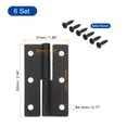 thumbnail image 2 of Uxcell 6Pcs Bisagra Desmontable, Bisagras Desmontables Izquierda de 2.5", Negros, 2 of 5