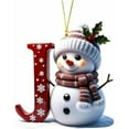 thumbnail image 1 of Snowman Christmas Ornaments 2025 Cute Christmas Tree Letter Decoration Personalized Hanging Pendants Indoor Hanging Xmas Ornament, 1 of 1