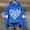 Blue Sweatshirt for Winter, variant on Women's Heart Graphic Print Hoodies Drawstring Sweatshirt Loose Casual Long Sleeve Pullover Funny Winter Oversized Sweatshirt Pink XXL