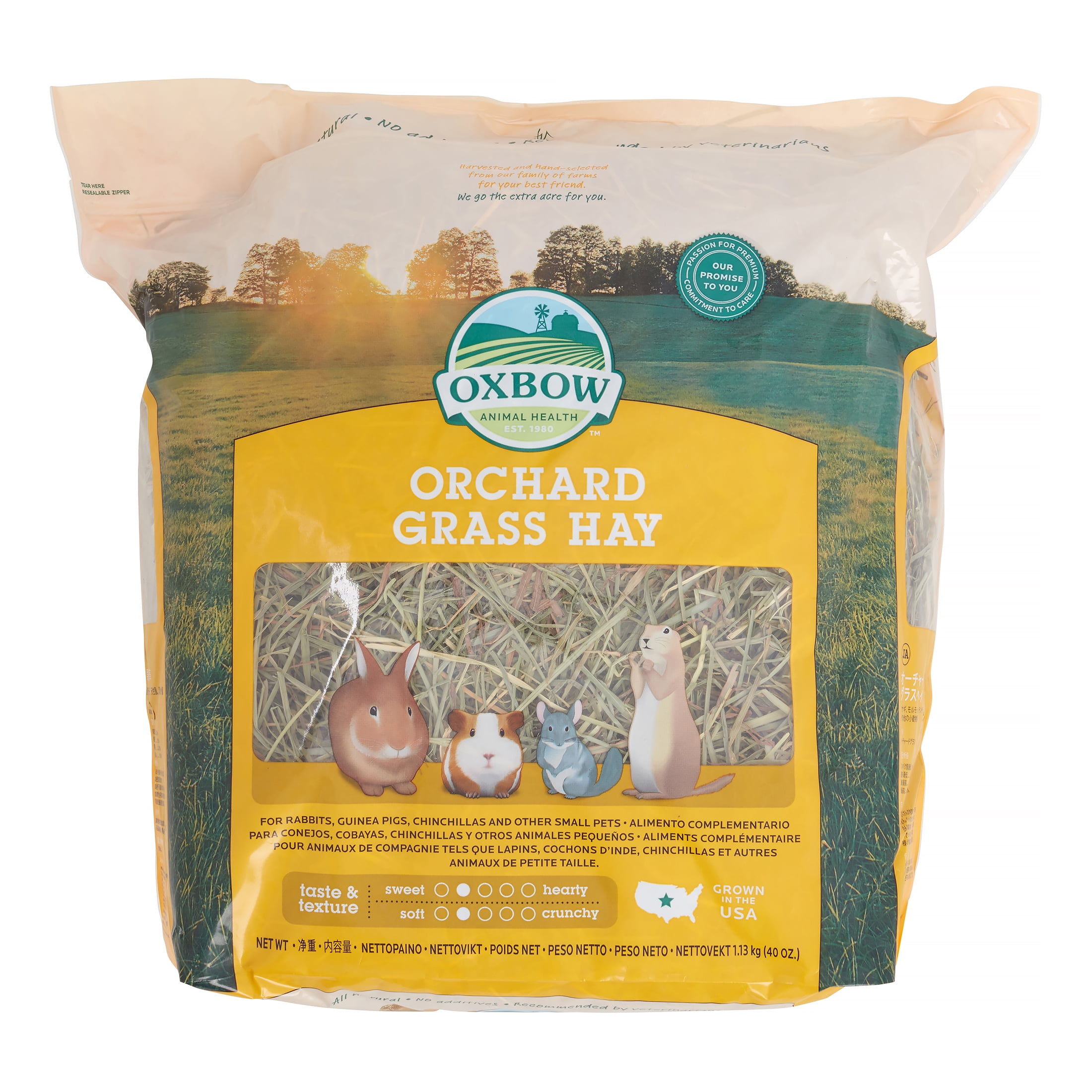 Oxbow Pet Products Orchard Grass Dry Small Animal Food, 40 oz