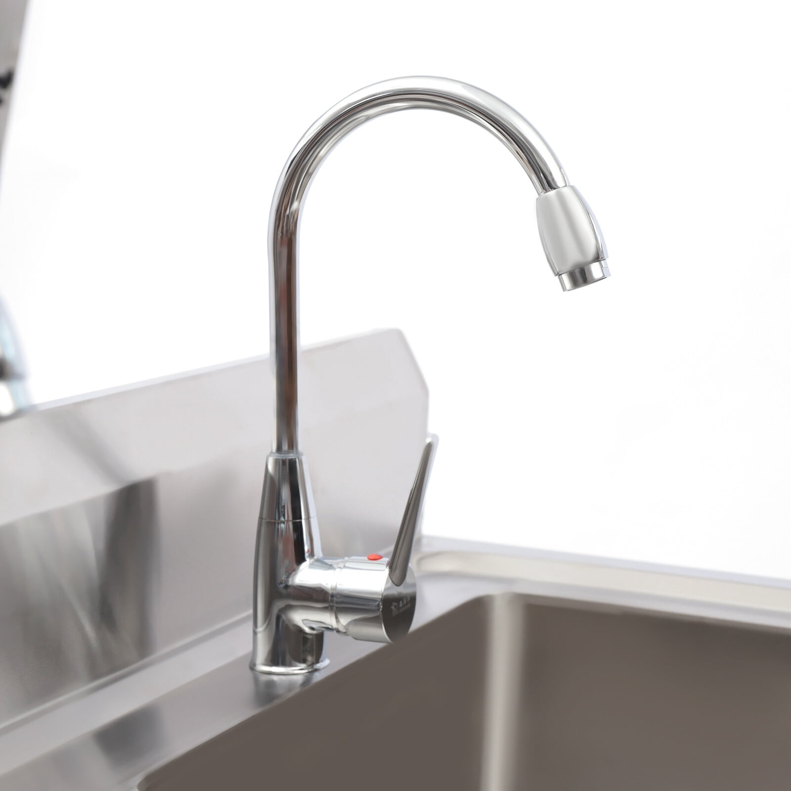 Stainless Steel Sink 2 Compartment Free Standing Utility Sink, Double Bowl Kitchen Sinks with 2 Rotary Faucets, Commercial Prep Sinks for Garage, Restaurant, 39.4" W x 23.6" D x 40" H