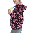 thumbnail image 2 of Disketp Lilies Flowers Womens Casual Hoodies Crew Neck Long Sleeve Sweatshirts Pullover Tops-X-Large, 2 of 7