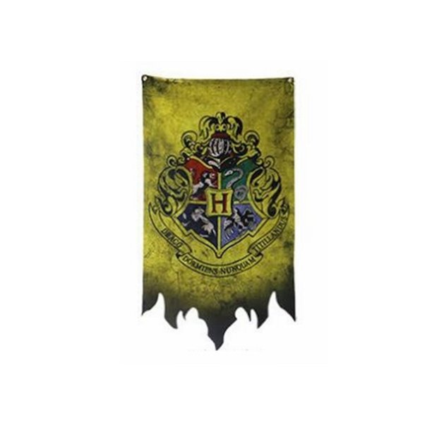 2025 NUEVA bandera de Harry Potter de 75 x 125 cm, banderines de Halloween, suministros para la universidad, Navidad, decoración para niños, banderines colgantes, regalo para niños