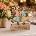 thumbnail image 6 of Wooden Couple Best Friend Figurine Forever Together Rustic Shelf Decor, 6 of 9