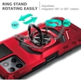 thumbnail image 5 of Nagebee Phone Case Compatible for Boost Mobile Celero 5G Plus 7.0" (2023) with Tempered Glass Screen Protector, Full-Body Protective [Military-Grade] Magnetic Car Mount Ring Holder Durable (Red), 5 of 6