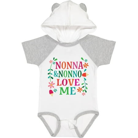 

Inktastic Nonna and Nonno Love Me Gift Baby Girl Bodysuit