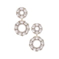thumbnail image 3 of Double Circle Rhinestone Earring Gold, 3 of 5