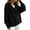 Black, variant on Women's Wide Shawl Collar Cardigan Long Sleeve Full Zip Ribbed Knit Sweater Jacket Khaki S