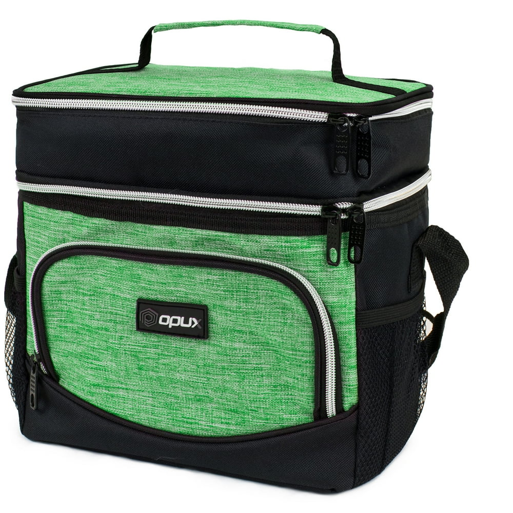 OPUX Insulated Dual Compartment Lunch Box for Men Women Leakproof