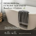 thumbnail image 4 of BedVoyage Luxury Bath Sheet Towels, Extra Large Bathroom Towel, 37x70 Viscose Derived from Bamboo & Cotton, Super Absorbent & Fast Drying Plush Bath Sheets - Charcoal, 4 of 6
