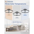 thumbnail image 2 of Ventilador de techo ZMISHIBO 50 cm con luz LED y control remoto 110V 6 velocidades, 2 of 7