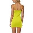 thumbnail image 5 of ClodeEU Women's Bodycon Spaghetti Strap Mini Dress ,Fitted Solid Color Casual Tank Dress Yellow,Womens Plus L, 5 of 5