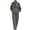 Gray, variant on Purcolt 2 Piece Outfits for Women Summer Cotton Linen Matching Set V Neck Sleeveless Top Wide Leg Pants Casual Vacation Beach Travel Outfit