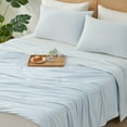 thumbnail image 2 of Cozy Bliss Dual-Sided Cooling Comforter Breathable Cooling Blanket Summer Quilt for Night Sweats, Cool Blue (90*90), 2 of 6