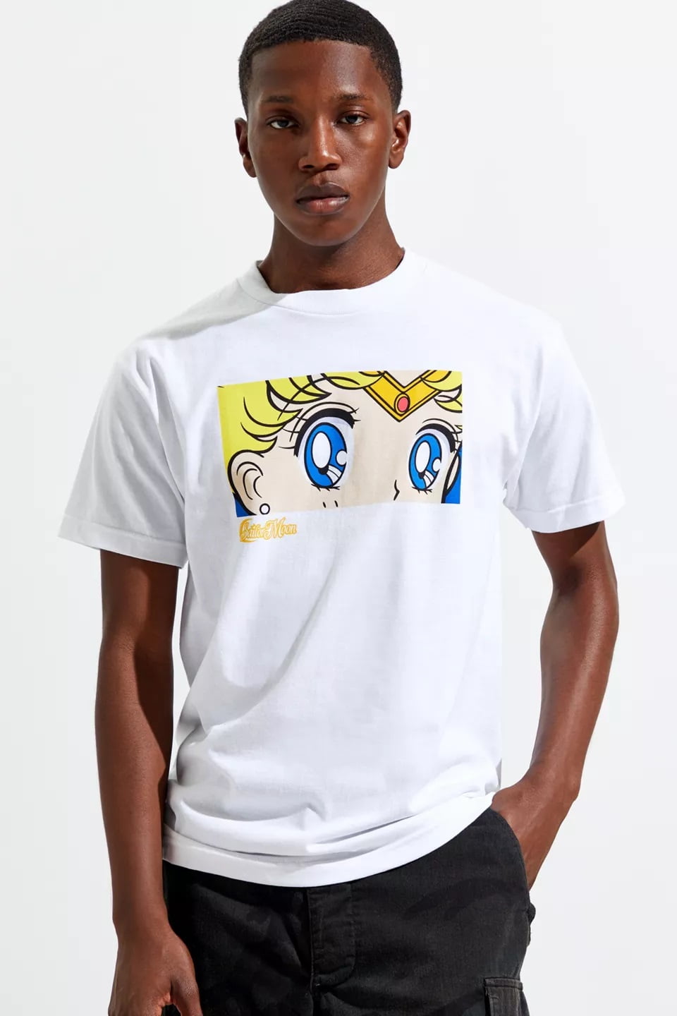 Gå op og ned blande Nøjagtig Sailor Moon Men's Officially Licensed Anime Her Eyes Graphic Tee T-Shirt -  White (XXX-Large, White) - Walmart.com