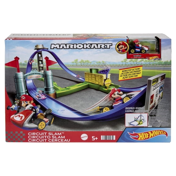 Hot Wheels Mario Kart Circuit Slam Track Set Kids Racing Toy Ages 5 and Up