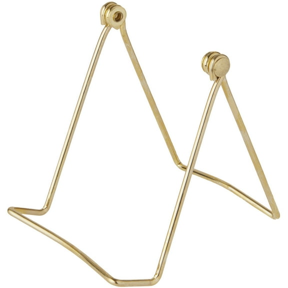 Bard's Folding Gold-toned Wire Easel Stand, 4" H x 4" W x 4.75" D