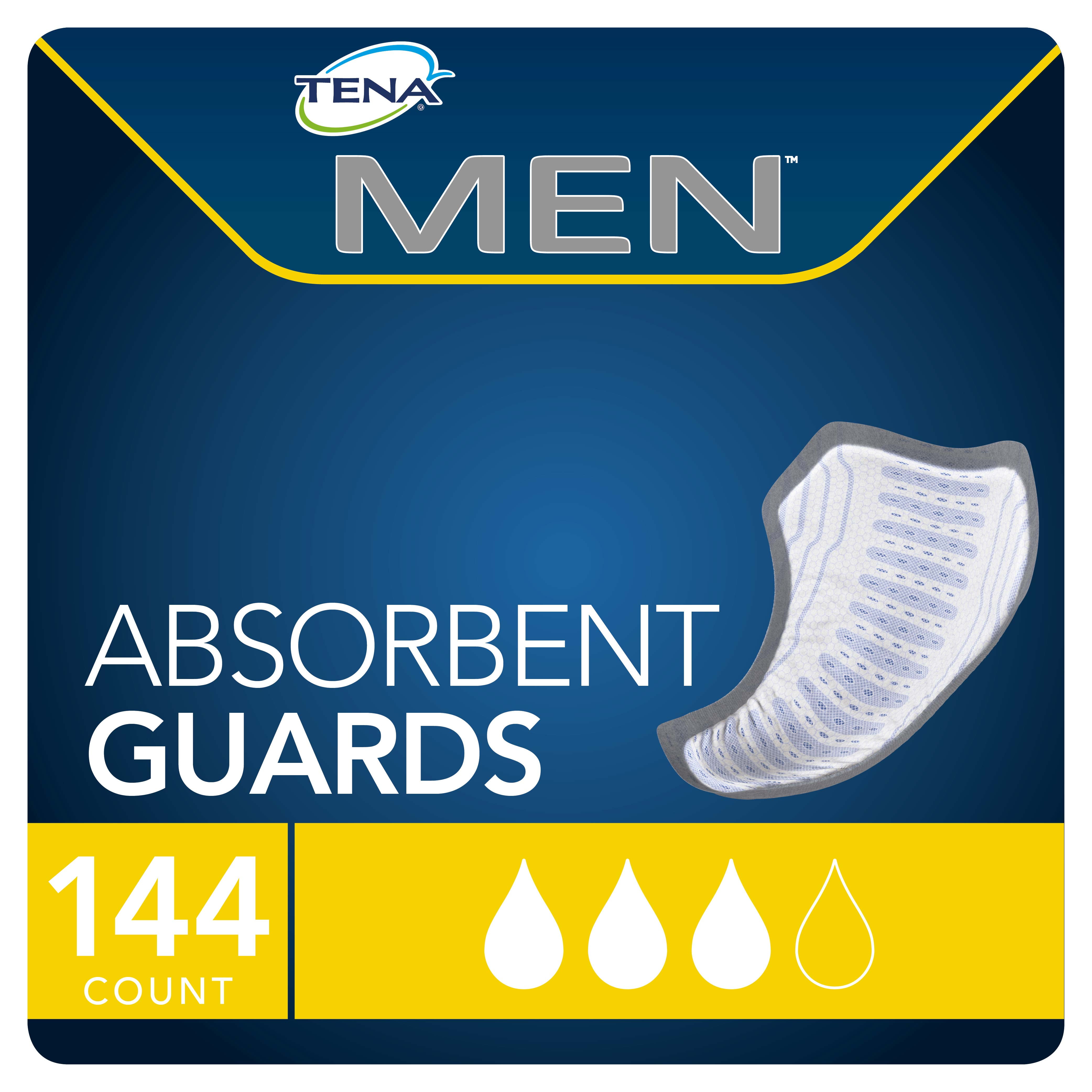 Tena Incontinence Guards for Men, Moderate, 144 Ct - Walmart.com