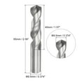thumbnail image 2 of Uxcell 9.5mm C2/K20 Tungsten Carbide Straight Shank Spiral Flutes Twist Drill Bit, 2 of 5