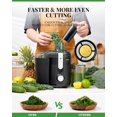 thumbnail image 2 of Juicer Machine, Electric Centrifugal Juicer with Titanium Enhanced Cut Disc, Dual Speeds with 2.5" Feed Chute, for Fruits and Veggies, Anti-Drip, Includes Cleaning Brush, BPA-Free Black, 2 of 5