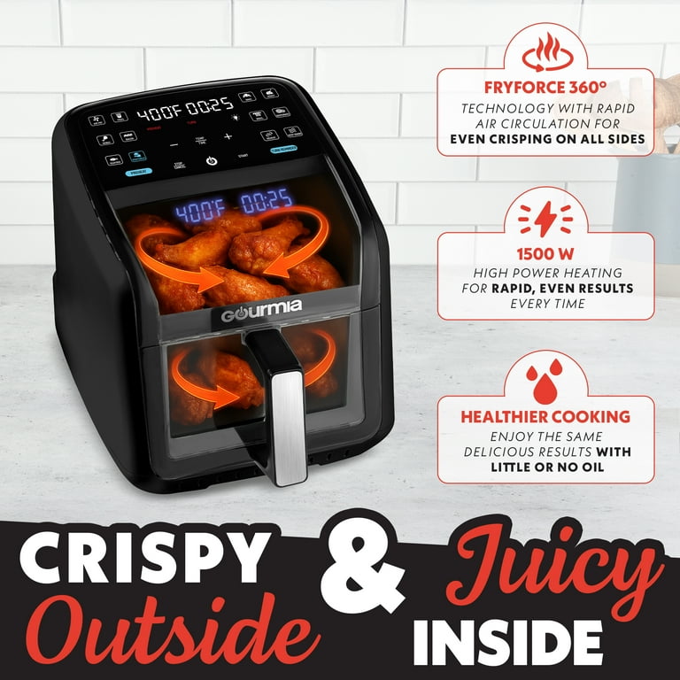 Gourmia Panorama 7-QT Digital Air Fryer with Panoramic View