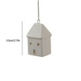 thumbnail image 3 of ABPWLY Home Nordic Mini Ceramic House Christmas Ornaments White Hanging Pendants for Tree Decor Holiday Gift Set 5.5x3cm 3 Sizes Cottage Decor House Warming Gifts Home, 3 of 6
