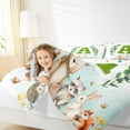 thumbnail image 5 of Feelyou Green Initial A Letter Bedding Comforter Set, Kawaii Bear Fox Animal Twin Comforter Sets, Eucalyptus Leaves Reversible Bedding Set, Luxury Bedroom Decor, 2pcs, 5 of 9