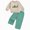 outfits001-Beige, variant on NOLDARES Toddler Baby Boy Clothes Set Letter Print Crew Neck Long Sleeve Sweatshirt Elastic Pants 2Pcs Fall Outfits Size:12-18 M,Beige