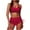 Red, variant on Buigttklop Swimsuit for Women 2025 Plus Size,Womens High Waisted Bikini Sets Drawstring Swimsuits Crisscross Tie Back Bathing Suit Swimwear