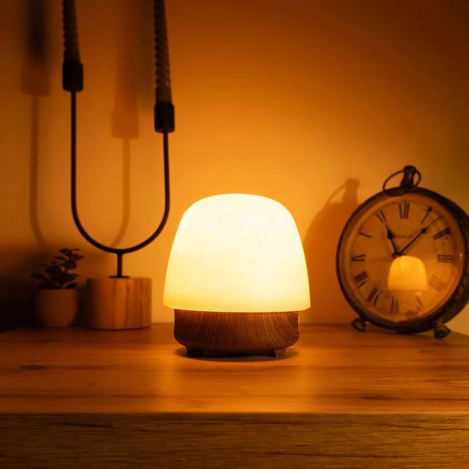 Lunie Lamp - Night Light & Bluetooth Noise Machine, Withlunie Lamp, Ocean Wave Projector Light With Speaker, with Lampshade & Remote Control,4 White Noise/16 Color Dimming/Touch Style (2pc A)