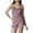Purple Womens Pajamas, variant on Ribbed Knit Pajamas for Juniors 2 Piece Outfit Cute Sleeveless Tank Cami and Matching Shorts