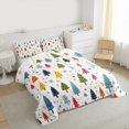 thumbnail image 3 of Feelyou Kids Christmas Full Size Comforter Sets, Cartoon Xmas Tree Bedding Comforter Set, Cartoon Snowflake Print Reversible Bedding Sets, Ultra Soft Home Decor, 3pcs, 3 of 8