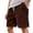 Z12-Red, variant on LILIYA Mens Corduroy Shorts Casual Drawstring Elastic Waist Sports Short Pants 2026 Summer Beach Loose Fit Lounge Bermuda Shorts with Pockets