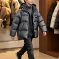 thumbnail image 4 of Xdegoge Boys Heavyweight Puffer Jacket Winter Warm Thick Coat with Hood Full Zip Windproof Padded Outerwear Thermal Snow Clothing for School Outdoor Skiing, 4 of 8