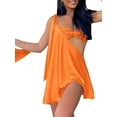 thumbnail image 4 of Liacowi Women Summer Mini Dress Solid Color One Shoulder Wrap Hollow-Out Dress Casual Dress, 4 of 9