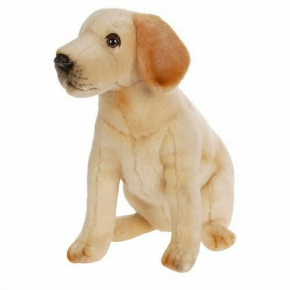 Hansa Synthetic Fiber Labrador Pup Sitting With Multi-Color 4712
