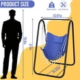 thumbnail image 3 of G TALECO GEAR Hammock Chair with Stand, Rustproof Hanging Chair with Stand, Hammock Swing Chair for Indoor and Outdoor Use in Patio, Yard, Garden, Blue, 3 of 8