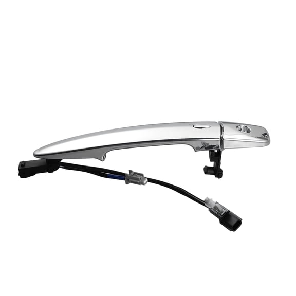 Unique Bargains 1 Pcs Exterior Chrome Door Handle Front Left Driver Side for Nissan Plastic Electroplating,Silver Tone