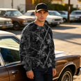 thumbnail image 4 of Men's Camouflage Sweatshirt Loose Fit Crewneck Long Sleeve Pullover Top Casual Graphic Print Hoodie Streetwear Fashion Oversized Jumper Sweater Winter Fall Clothing, 4 of 5